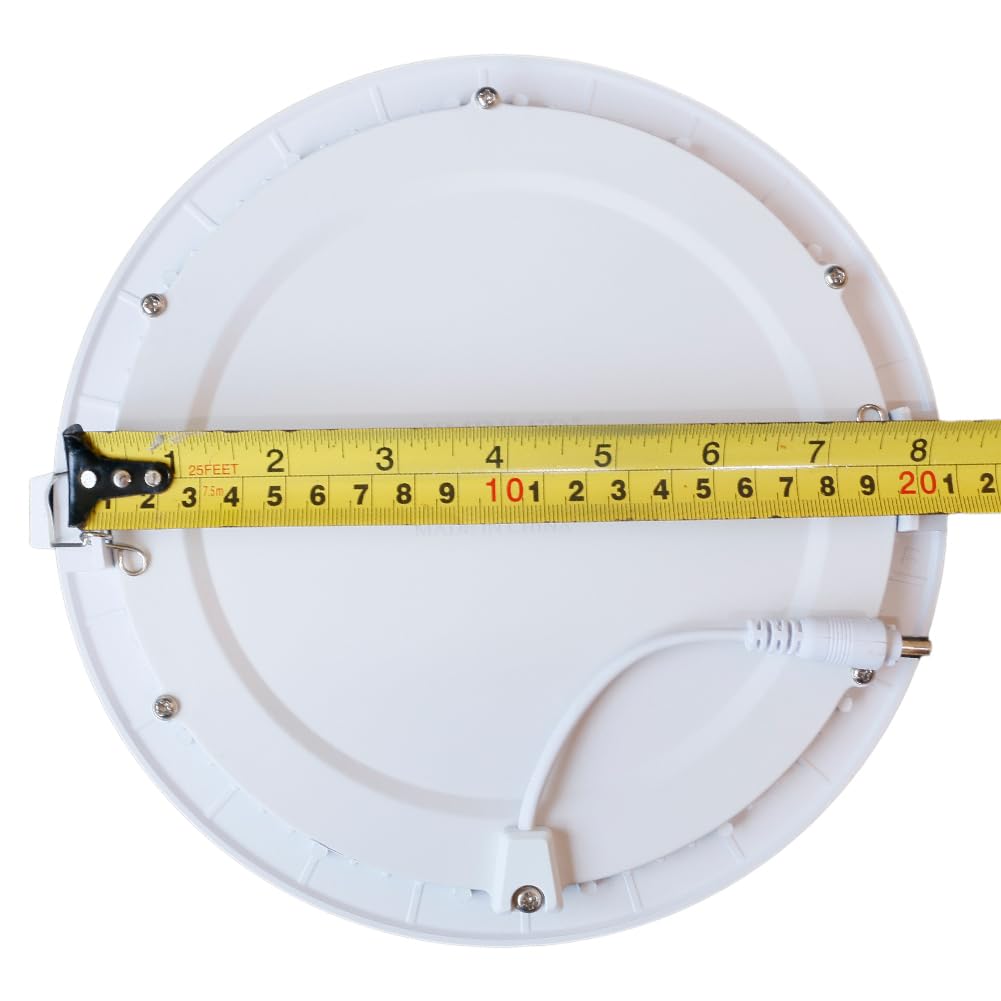 8 Inch 18Watt Ultra Thin Round LED Recessed Panel Spot Lighting, 140 Watt Retrofit Ceiling Downlight, 6500K Cool