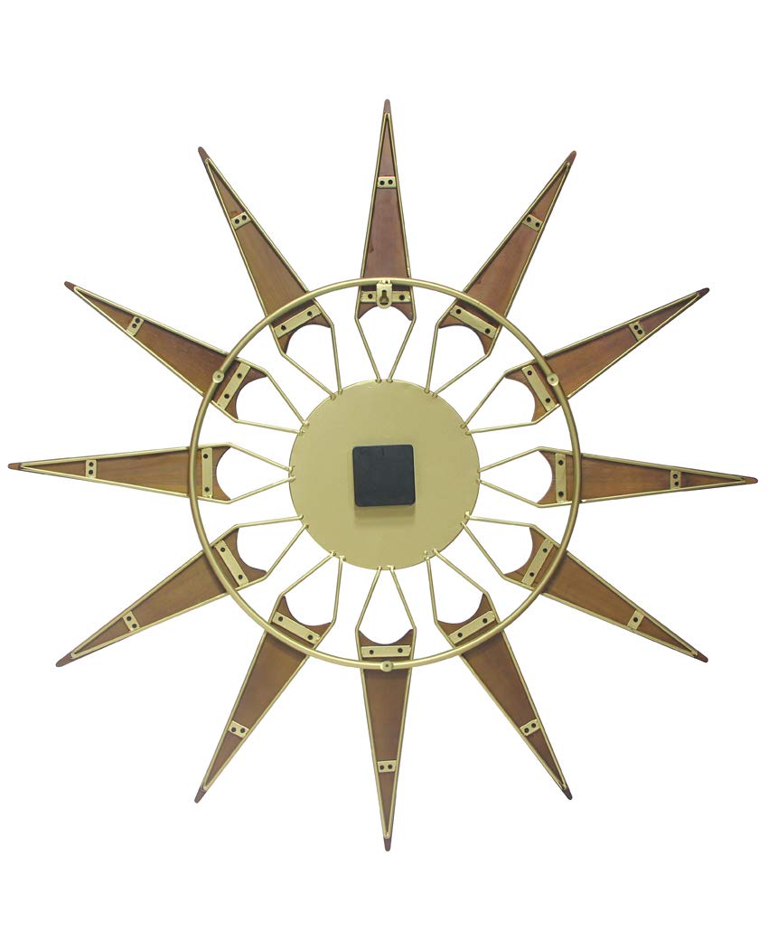 Inspired Nelson Style Nova Starburst Gold Wall Clock Vintage Mid Century