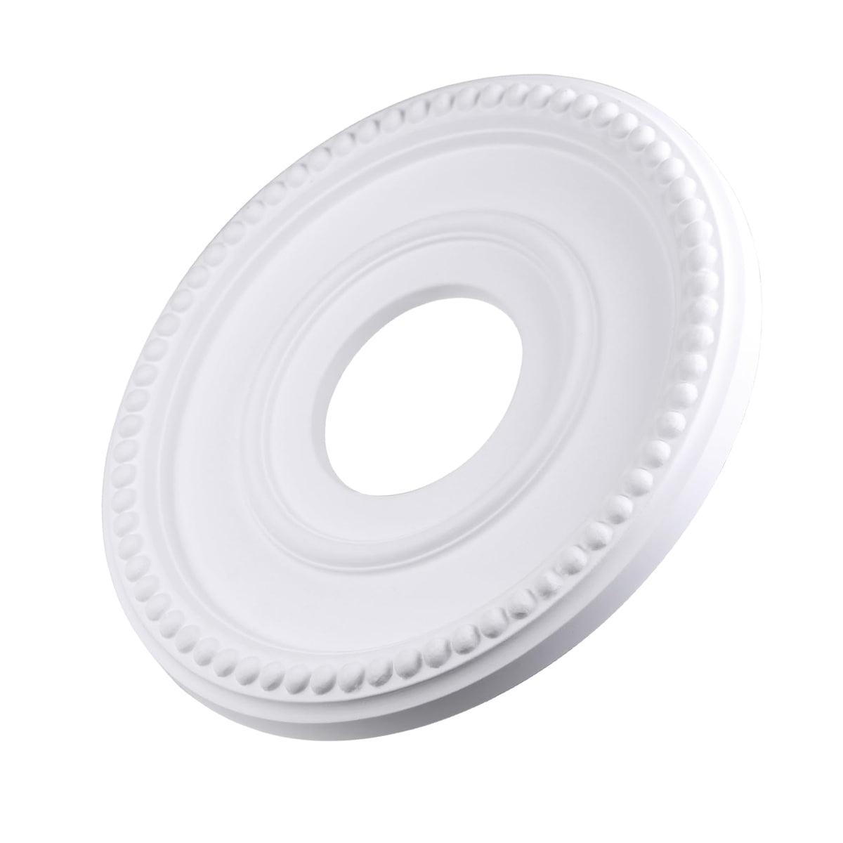 1-Pack Ceiling Medallion - 12-1/2" OD x 3-15/16" ID x 1-3/8" P - Primed Light Fixture Cover Plate for Chandeliers