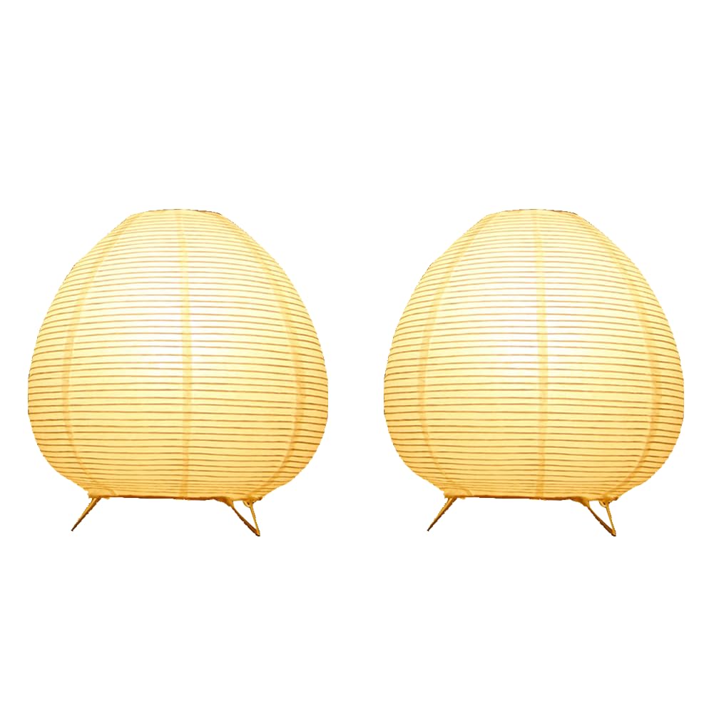 Inspired Noguchi Style Rice Paper Table Lamp 8-inch Tall