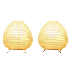 Inspired Noguchi Style Rice Paper Table Lamp 8-inch Tall