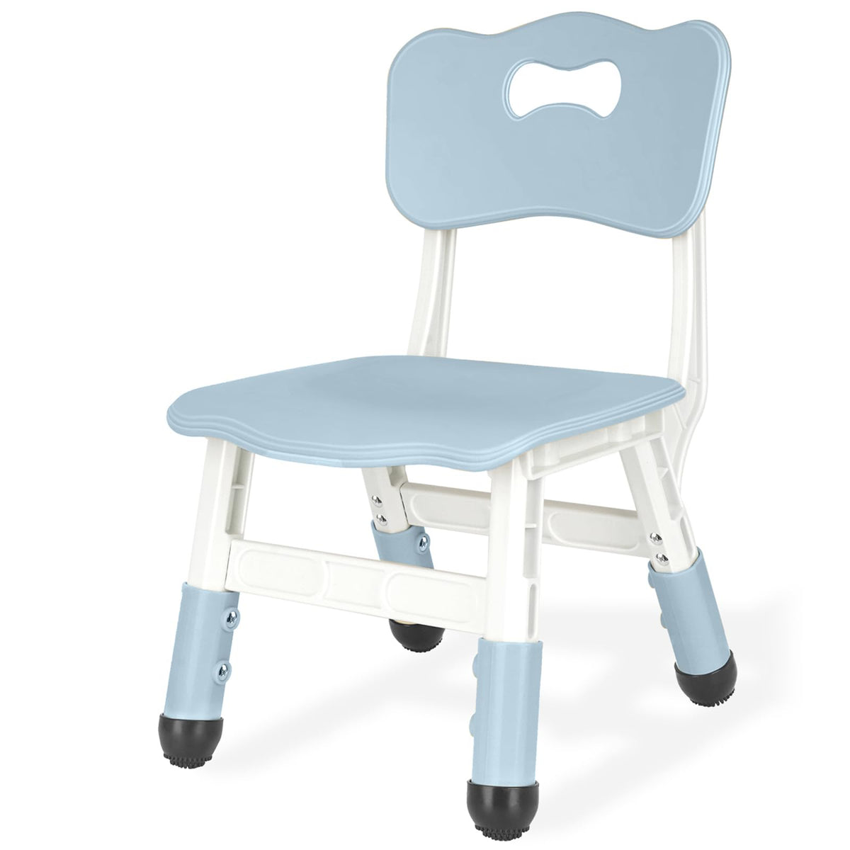 Kids Height Adjustable Toddler Chair Max Load Plastic Indoor Outdoor for Children Age 1-6 School Home Daycare