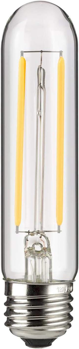 LED Edison T10/T30 Tubular Light Bulb, 2 Watts (25W Equivalent), 160 Lumens, Medium E26 Base, 120 Volts, Dimmable, 90