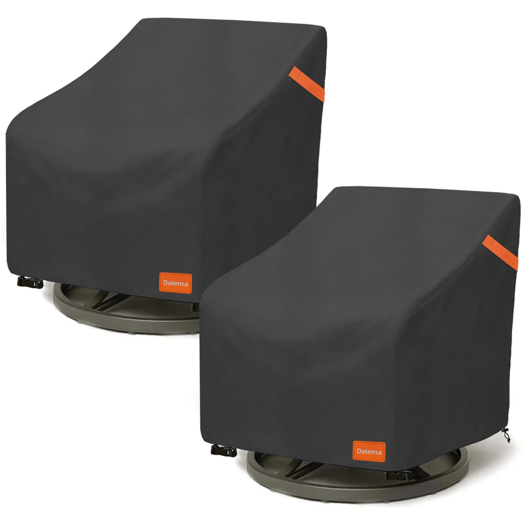 Outdoor Swivel Chair Cover 2 Pack, 600D Heavy Duty 100% Waterproof Outdoor Chair Covers, Patio Furniture Covers for