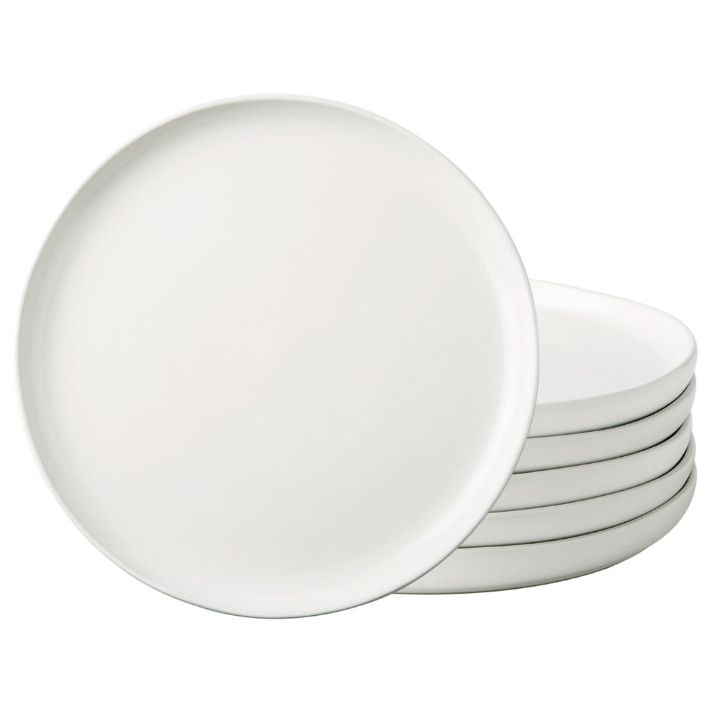 Ceramic Dinner Plates Set of 6, 10.25 Inch Stoneware Dishes Set