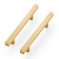 Champagne Gold Handles Square Cabinet Hardware 4 Inch 10 Pack