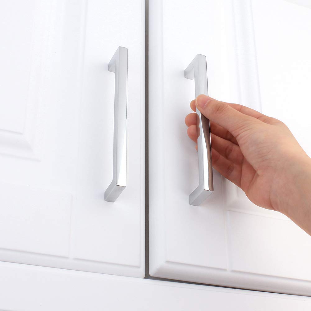 10 Pack 5 in Polished Chrome Cabinet Pulls, Drawer Handles 1816
