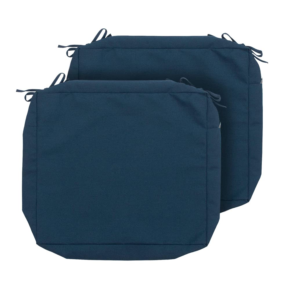 Patio Cushion Covers Set of 2(Replacement Cover only, No Insert!), Waterproof Indoor Ourdoor Deep Seat Chair Cushion