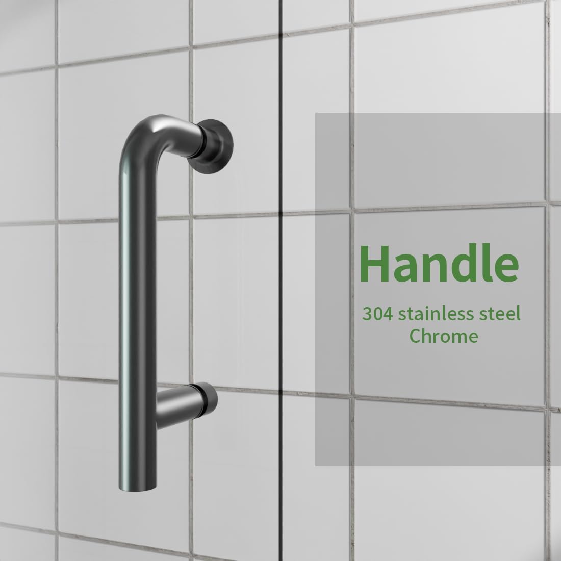 24-26" W x 72" H Frameless Pivot Shower Door with Single 180° Swing Glass Door