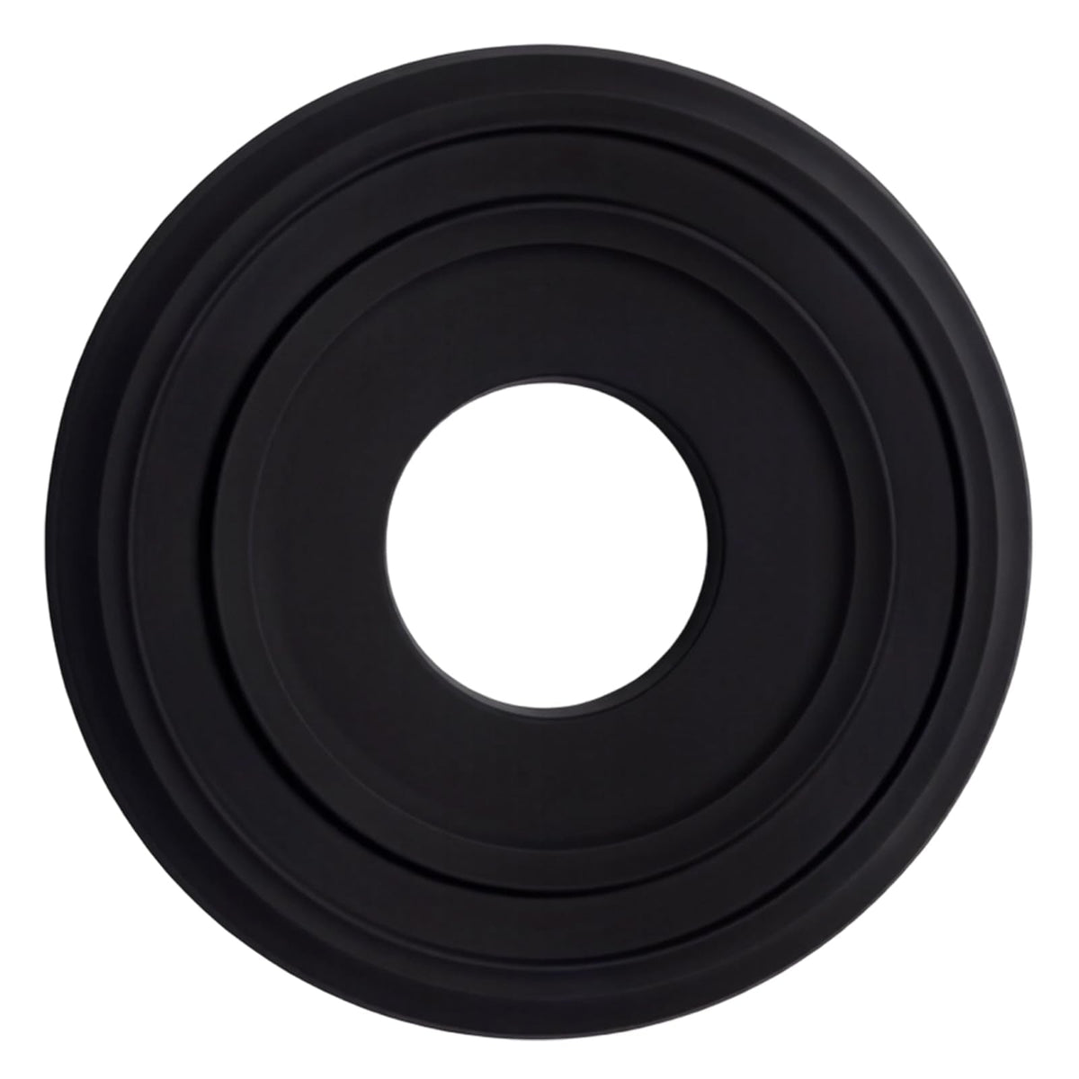 12" PU Black Ceiling Medallion for Light Fixture Fan Cover Plate