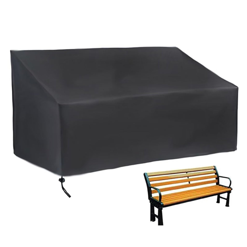 Outdoor Bench Cover, 210D Waterproof 4-Seater Patio Seat Cover Lounge Deep Chair Cover Furniture Cover Loveseat Cover