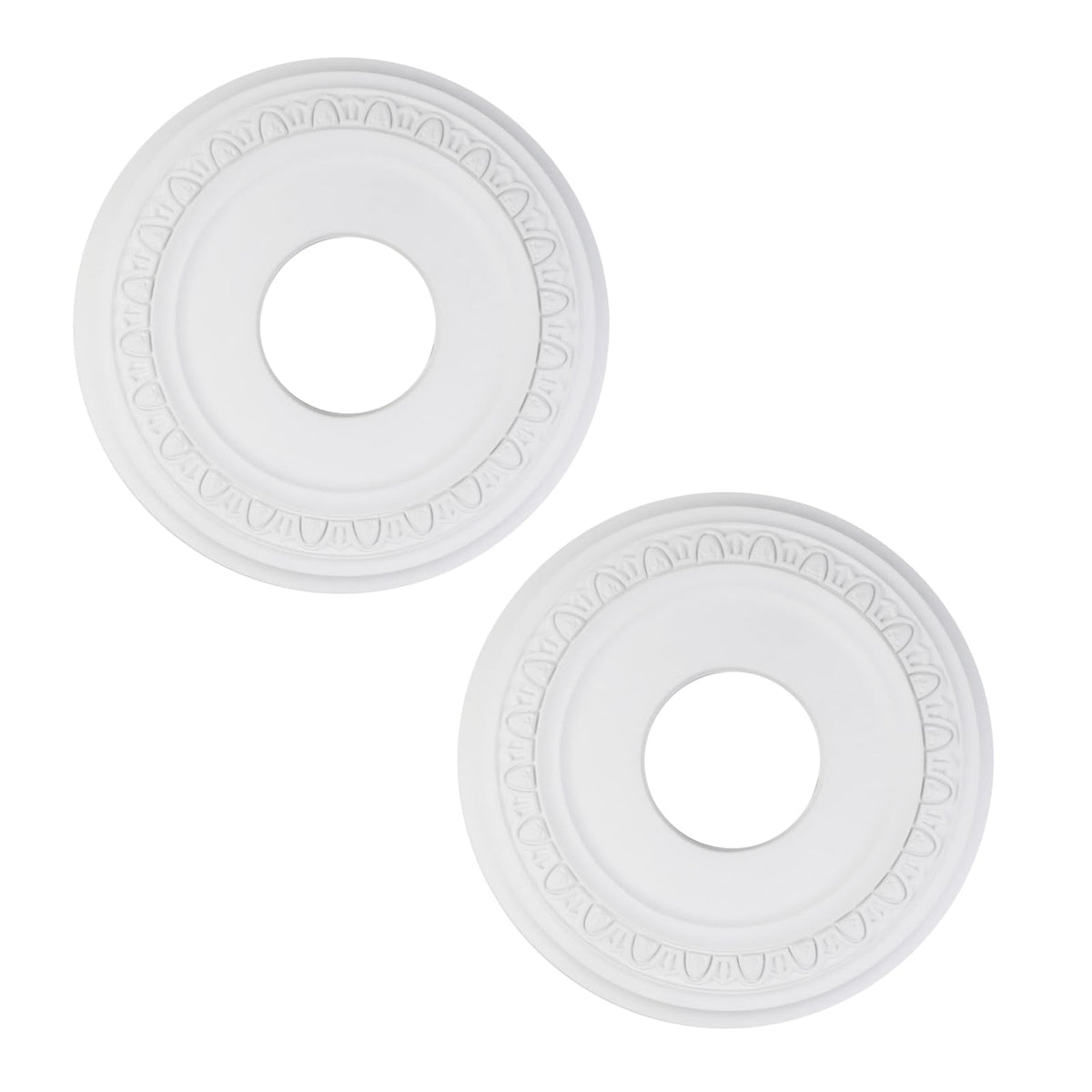 2PCS White Decorative Ceiling Medallion, 12.4" OD x 3.94" ID