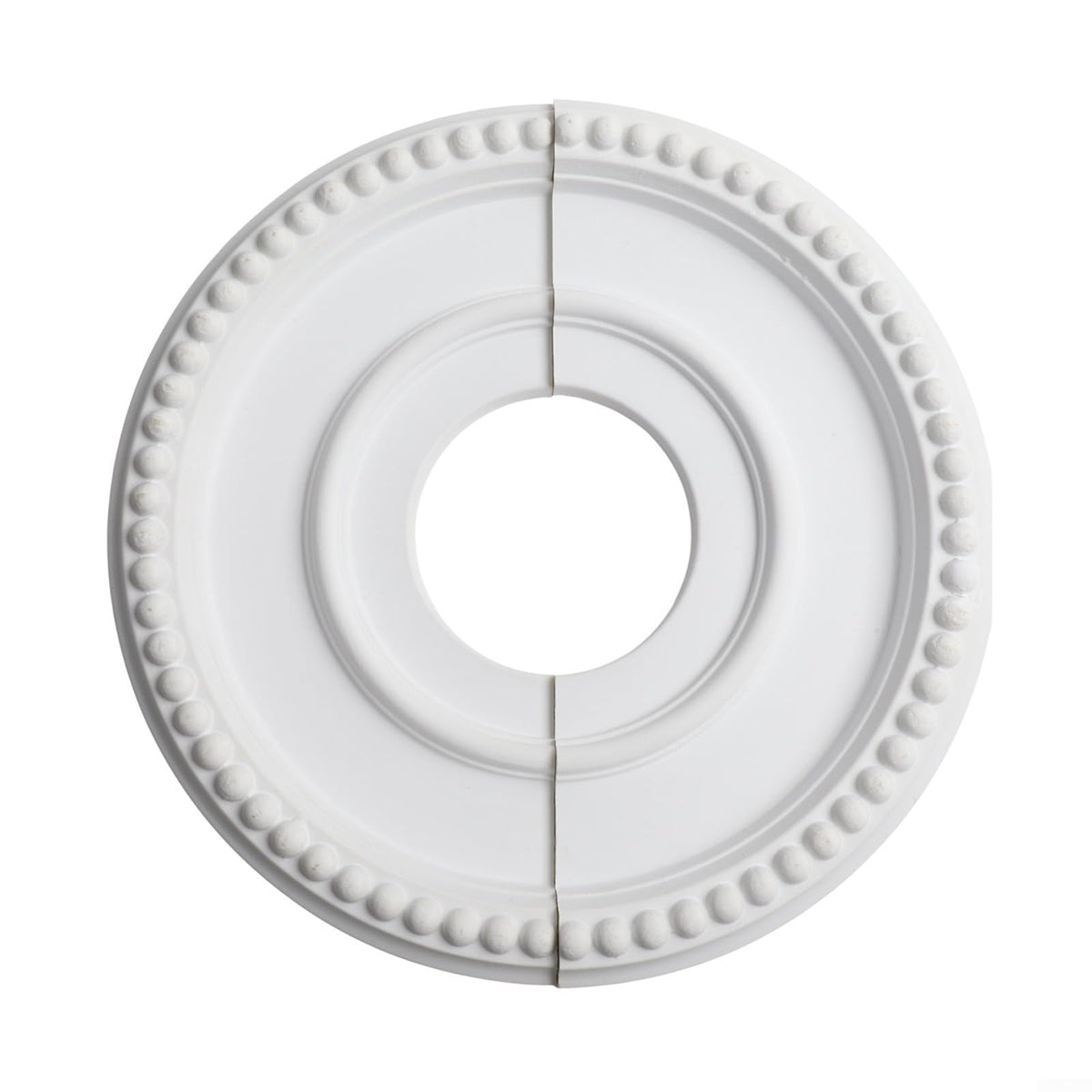 Round Split PU Ceiling Medallion 315mm Outer 100mm Inner Diameter Decorative Plate for Ceiling Fan or Light Fixture