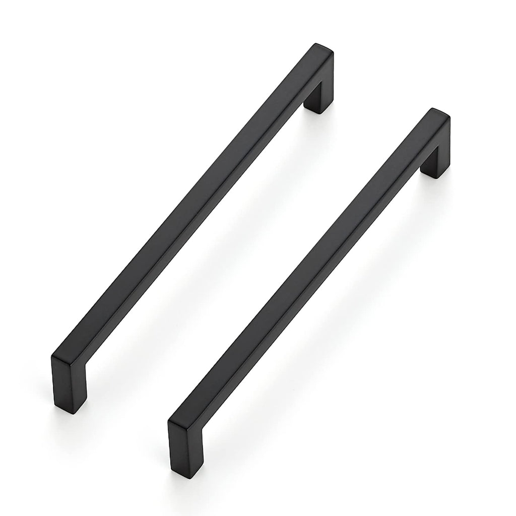 Matte Black Cabinet Handles Solid Cabinet Pulls 6-1/4 Inch 5 Pack