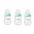 Glass Baby Bottles, Anti Colic Breastfeeding Bottle with Natural Response Nipple for Newborn Preemie 0+ Month, BPA