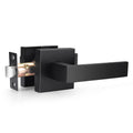 Interior Heavy Duty Door Handle, Matte Black Passage Zinc Alloy Door Lever, Square Non-Locking Reversible Hardware