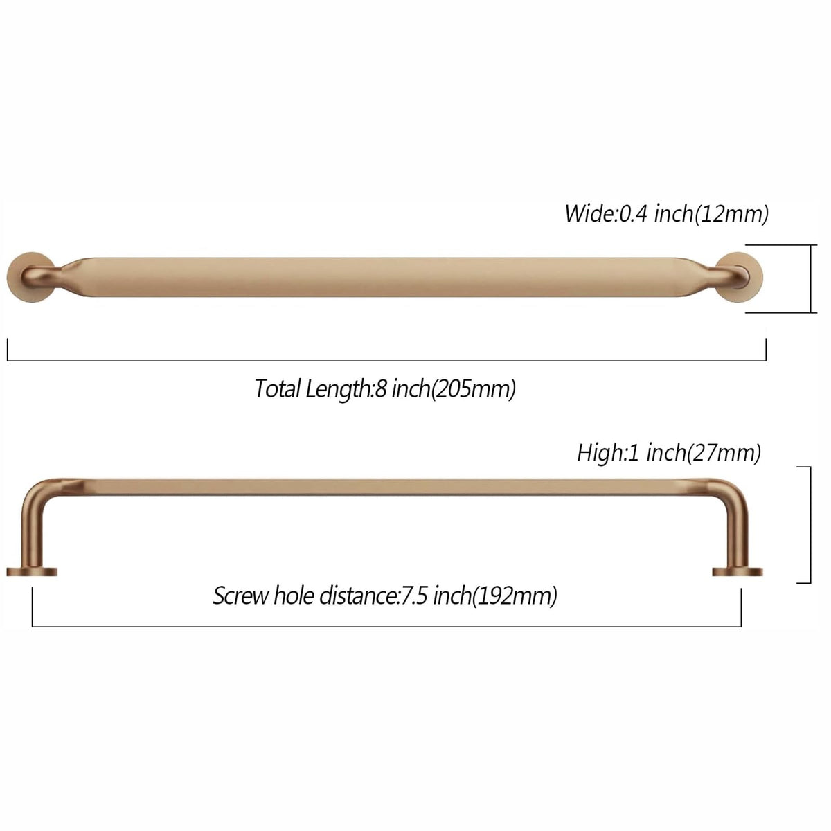 20 Pack 7.5 inch Champagne Bronze Kitchen Cabinet Handles