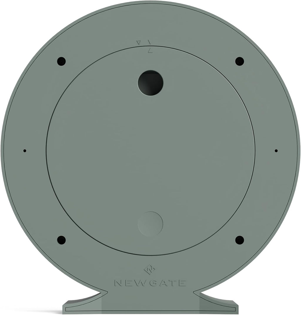 Q Mantel Clock | Modern Classic Round Mantel Clock | Asparagus Green | Contemporary Style for Mantel, Desk