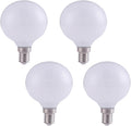 G25(G80) Globe LED Light Bulbs, E12 5W Vanity Edison Bulbs, Warm White 3000K,750LM, E12 Base, Milky Filament Bulbs