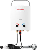 1.32 GPM Portable Gas Tankless Water Heater, Outdoor Propane Camping Water Heater, 5L, White, AS132