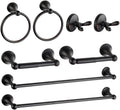8 Piece Bathroom Accessory Set(Adjustable Towel Bar, Towel Ring, Toilet Paper Holder,Towel Robe Hook), Wall Mounted