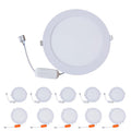 8 Inch 18Watt Ultra Thin Round LED Recessed Panel Spot Lighting, 140 Watt Retrofit Ceiling Downlight, 6500K Cool