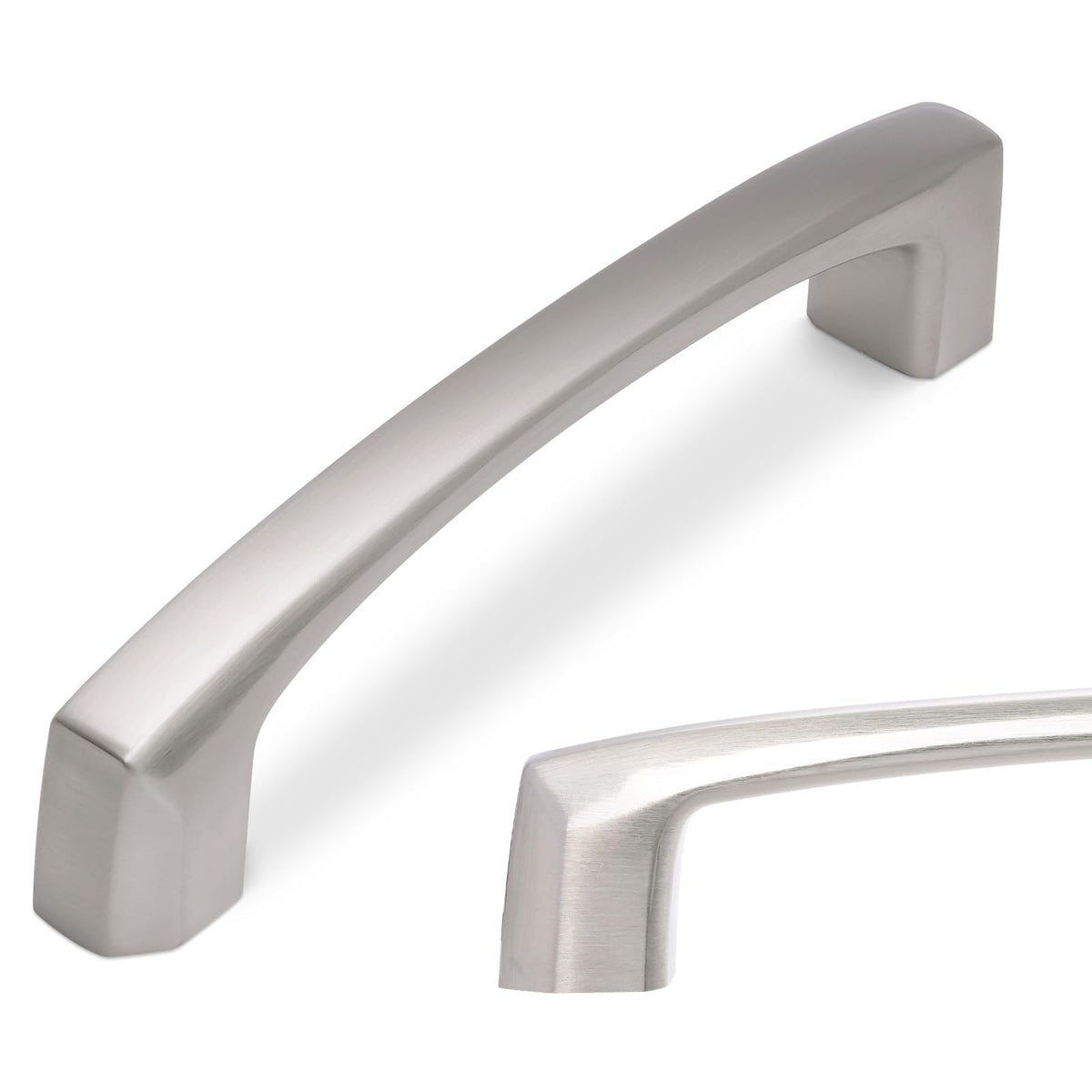 10 Pack 3-3/4 Inch Kitchen Cabinet Handles Brushed Satin Nickel Cabinet Pulls Silver Drawer Pulls Zinc Alloy Kitchen