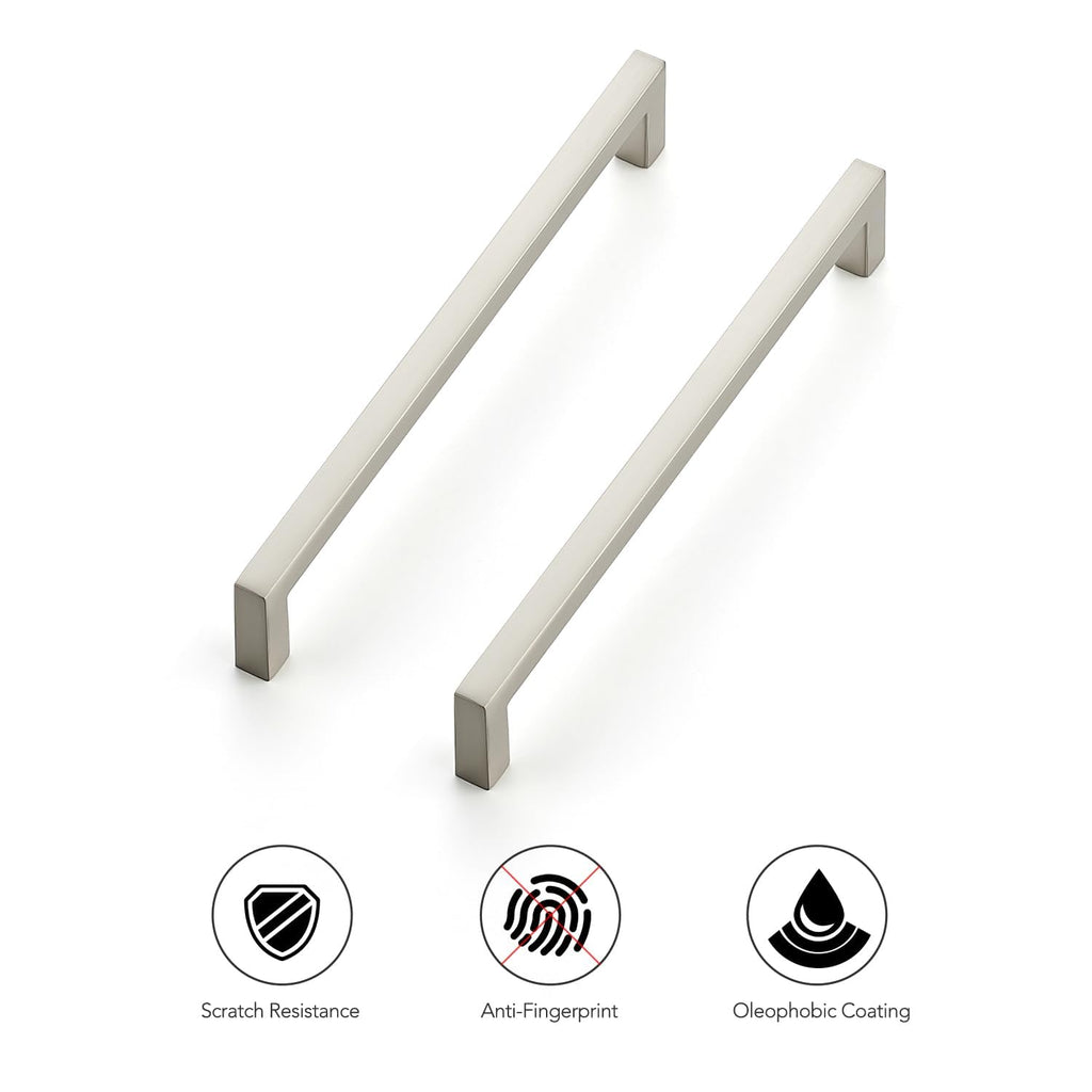 Brushed Nickel Cabinet Handles Cabinet Pulls 6-1/4 Inch CC, 10 Pack