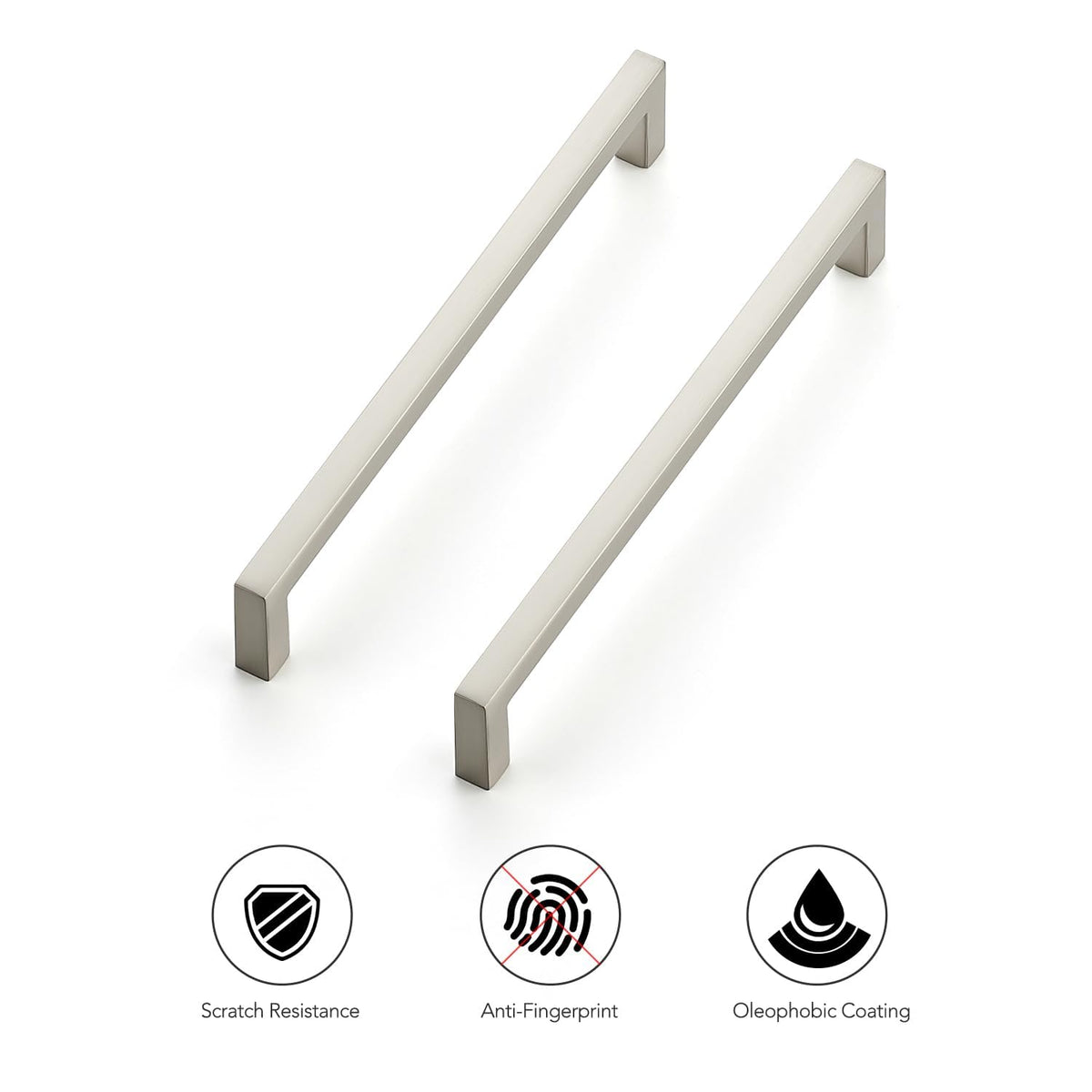 Brushed Nickel Cabinet Handles Cabinet Pulls 6-1/4 Inch CC, 10 Pack