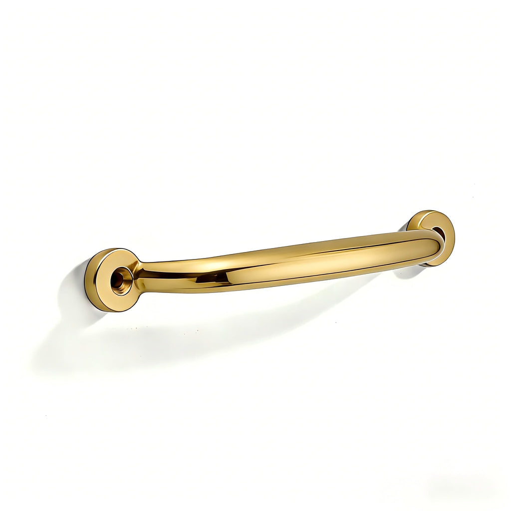 Luxury 5-Pack 100% Solid Brass Cabinet Pulls, 5" Center-to-Hole Pulls in Unlacquered Brass Finish for Drawers & Doors