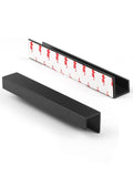 5 Pack Adhesive Cabinet Handles Black 5-1/2" Length(Cover 5" Hole Center) Finger Pulls Stick on Cabinet Pulls
