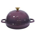 Bread Oven Cast Iron Bread Dutch Oven with Cloche Lid for Bread Baking Magenta Enameled Cast Iron Bread Oven with