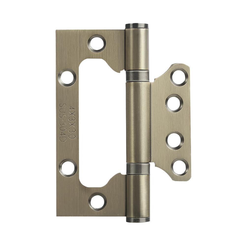 12 Pack Non-Mortise Door Hinges - Easy to Install, 4" × 3" Stainless Steel Door Hinges - Smooth Movement and Heavy