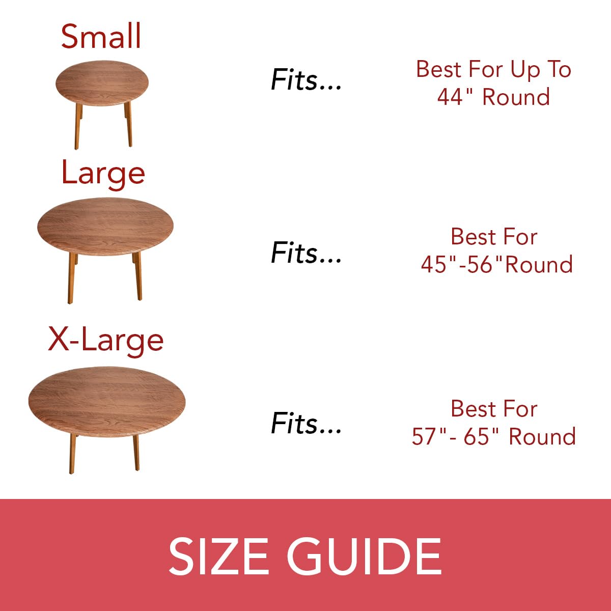 Deluxe Elastic Edged Flannel Backed Vinyl Fitted Table Cover - Woodgrain (Oak) Pattern - Large Round - Fits Tables up