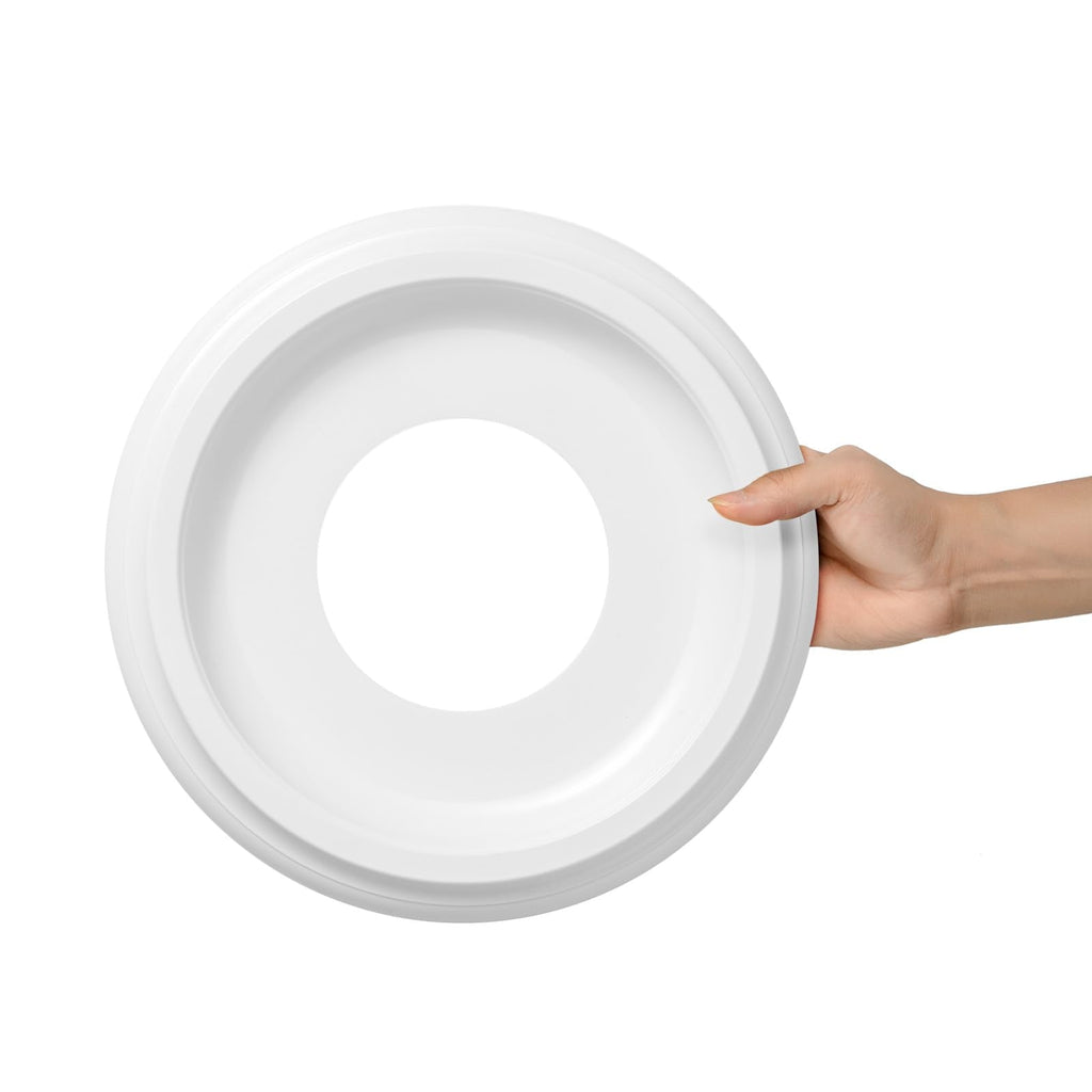 2 Pack White Molded Nylon Ceiling Medallion for Light Fixtures