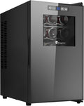 18 Bottle Wine Cooler, Freestanding Wine Fridge with Glass Door