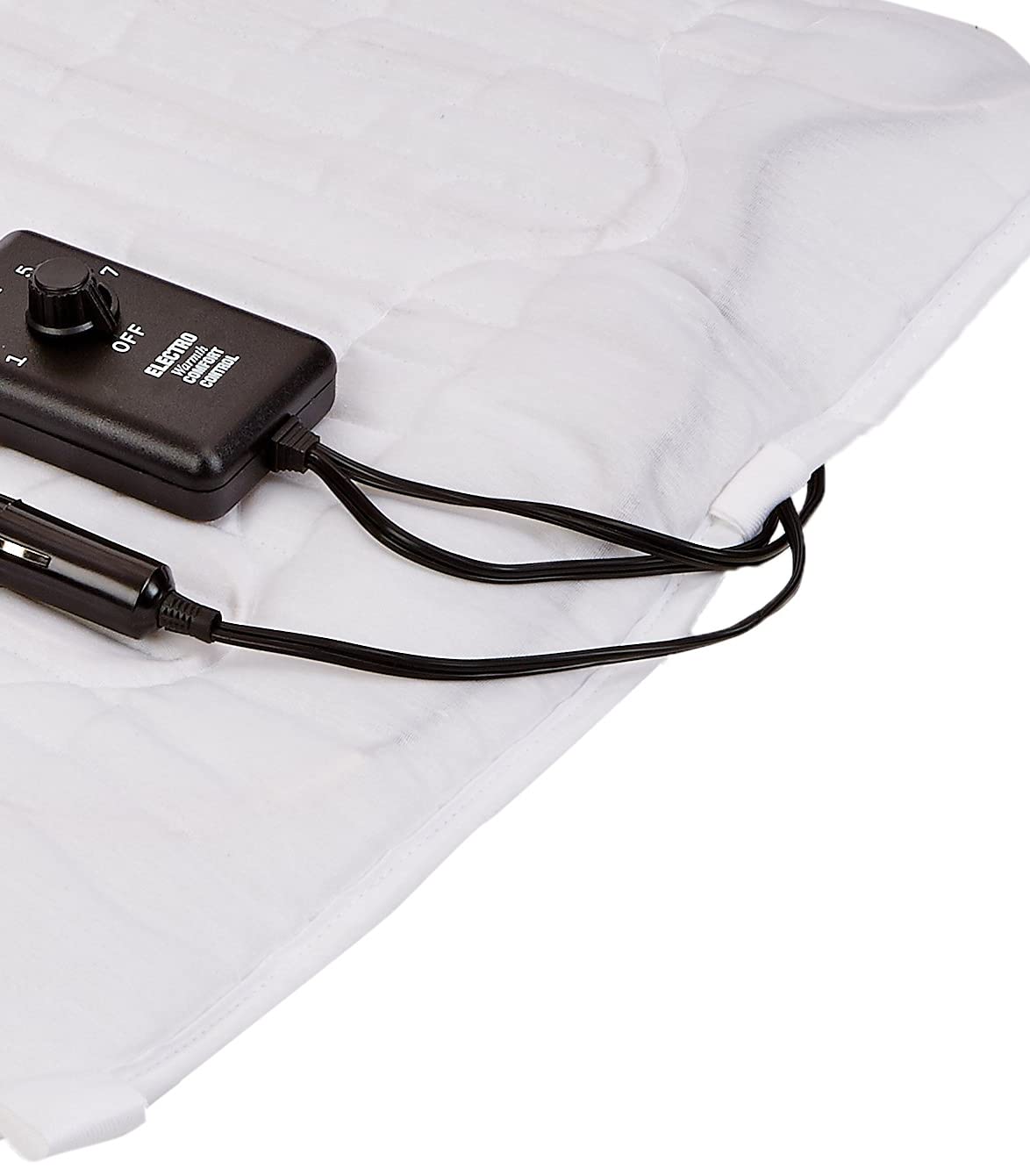 Twin, Heated Mattress Pad, Non-Fitted, Size 36 x 60, Model# T36 12V Used in Trucks, RVs, Campers, White