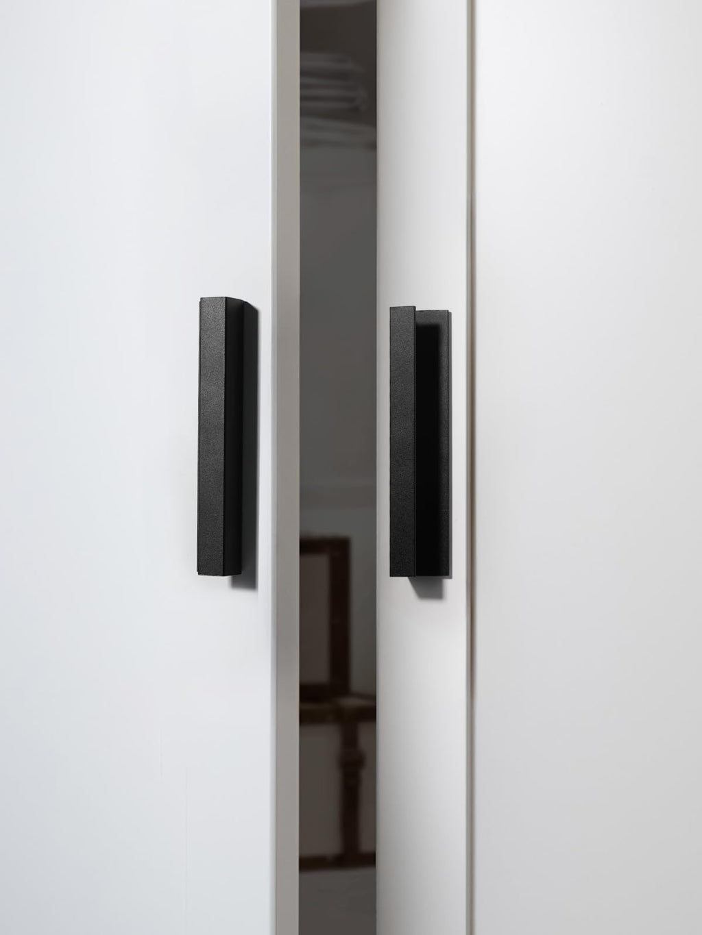5 Pack Adhesive Cabinet Handles Black 5-1/2" Length(Cover 5" Hole Center) Finger Pulls Stick on Cabinet Pulls