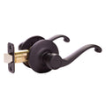 Scroll Passage Door Lever, Matte Black