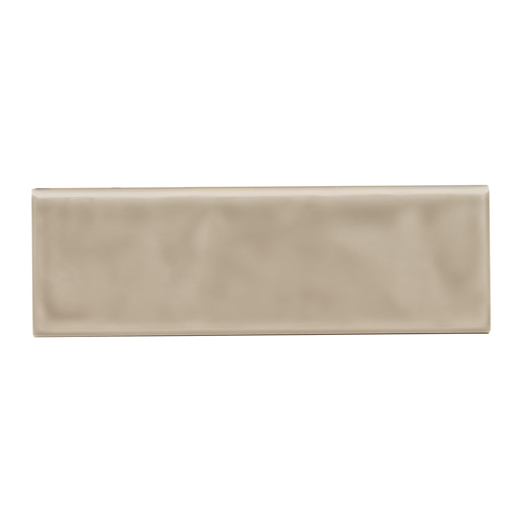 Bullnose Ceramic Subway Wall Tile | Urbano Warm Concrete | 4" x 12"