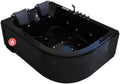 Whirlpool Bathtub Hot Tub Black with Double Pump 2 persons AMALFI with Heater