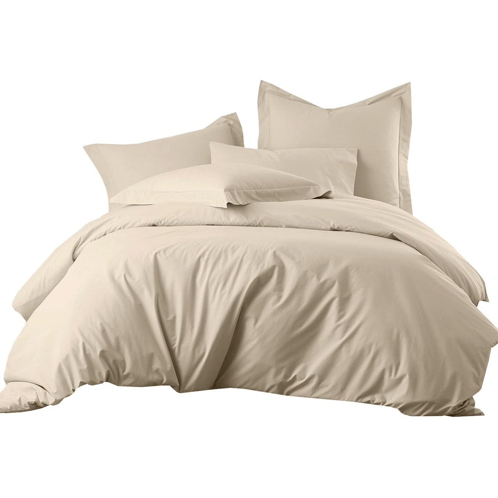 Cotton-Blend Duvet Covers Wrinkle-Free Soft Cool and Breathable - 650 Thread-Count 2 Piece Duvet Cover Set