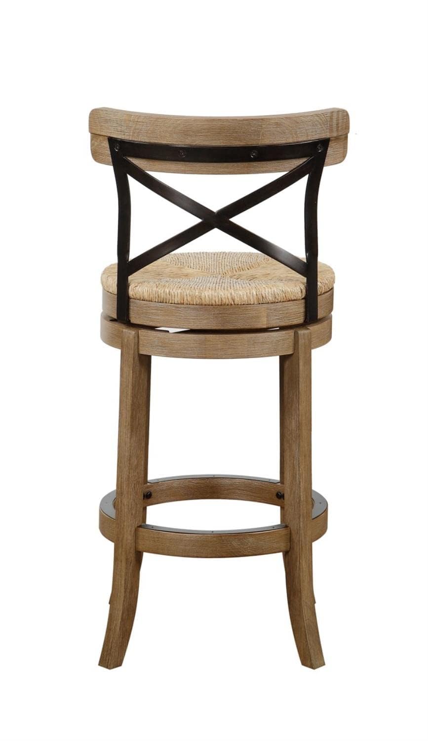Inspired Bertoia Style Myrtle Bar Height Stool, 29-Inch, Wheat Wire-Brush