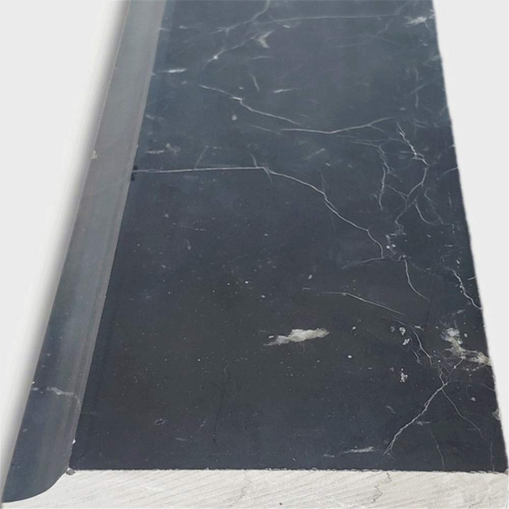 Nero Marquina Black Marble 4x12 Baseboard Trim Molding Honed Kitchen Bath Wall Floor Backsplash Shower (1 piece)