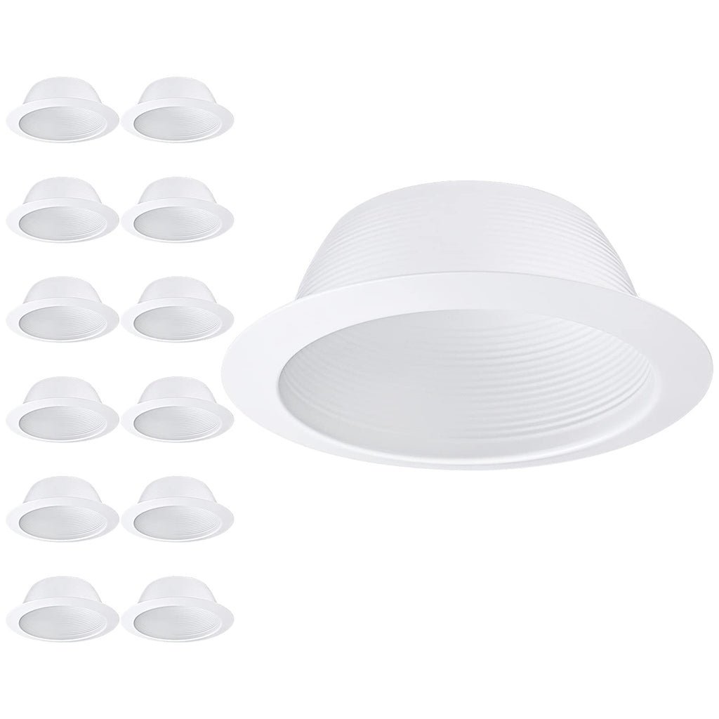 6 Inch Integrated Can Light Trim, White