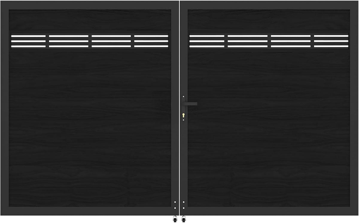 Aluminum Decorative Fence Gate Panel for 6ft(H)*5ft(W) Wood Plastic Composite Privacy Fence Gates - Carved Screen (1 Pcs)