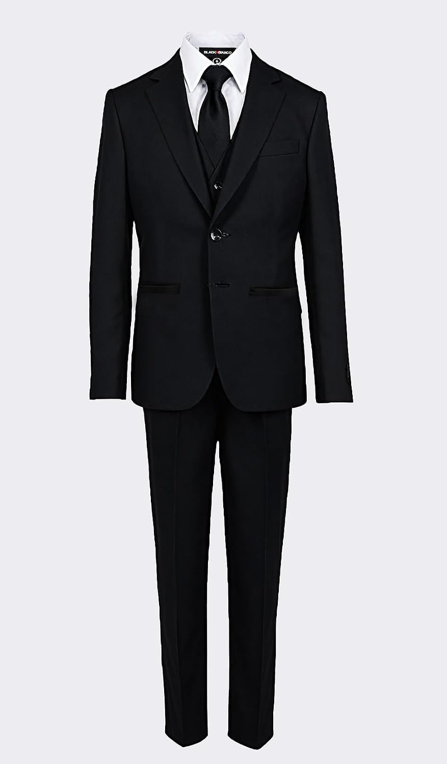 Boys Five Piece Modern Slim Fit Suits Set Shirt Blazer Vest Pants and Tie. Ring Bearer Outfit
