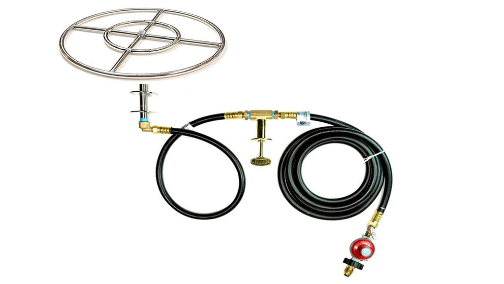 EasyFirePits Complete LP Deluxe Fire Pit Kit & Lifetime Warranted 316 Stainless Steel Burner Choice (18.00, 18 Inch