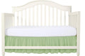Crib Bed Skirt 28" x 52" with 14" Drop - Split Corners Dust Ruffle, Microfiber - Breathable, Durable, Elastic