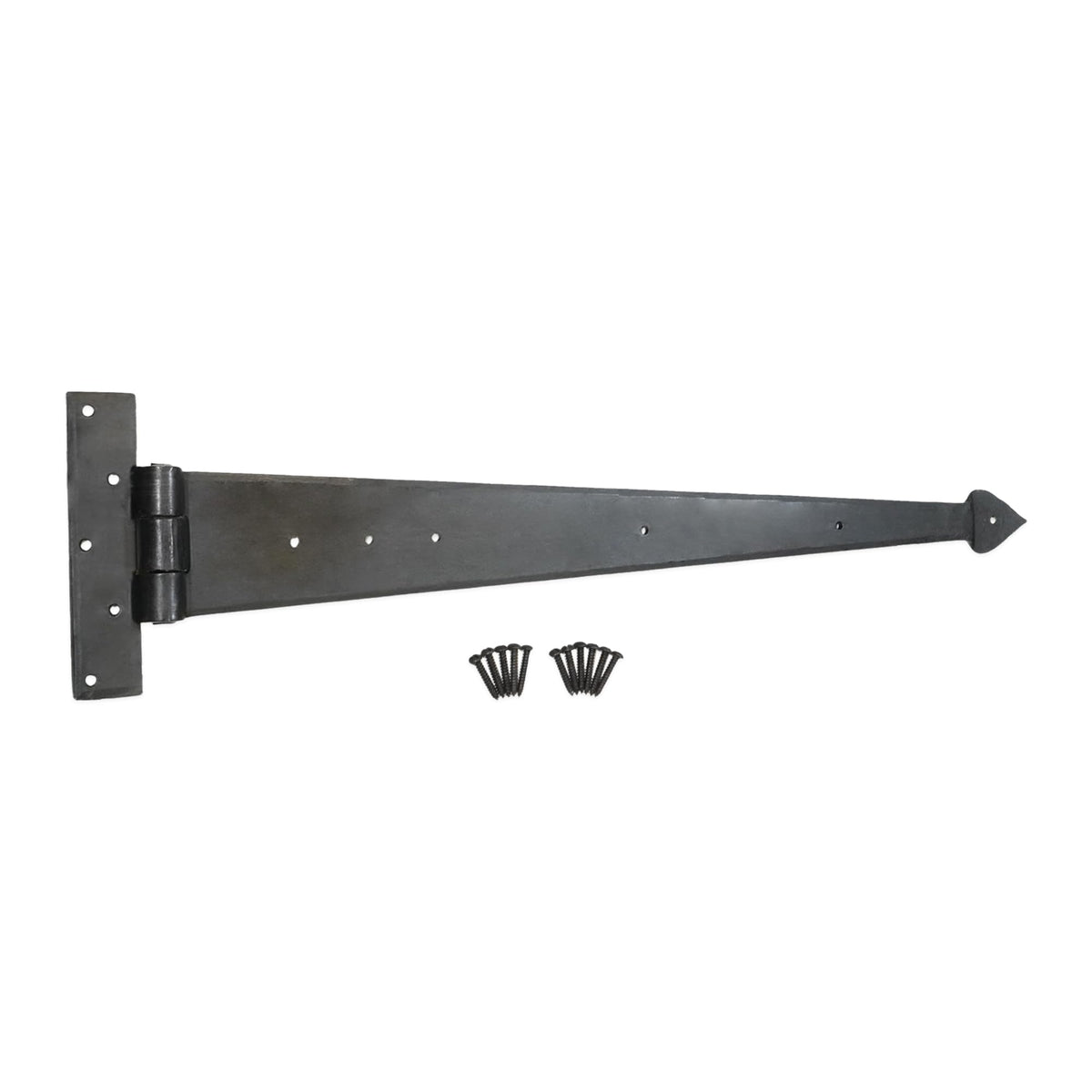 Hand Forged Tee Hinge Strap Hinge Beeswax Arrow End 6" 9" 12" 15" 18" 24" Sold in Pairs (24")